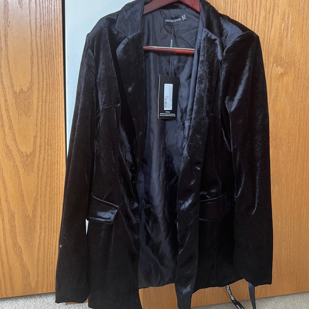 Black velvet blazer